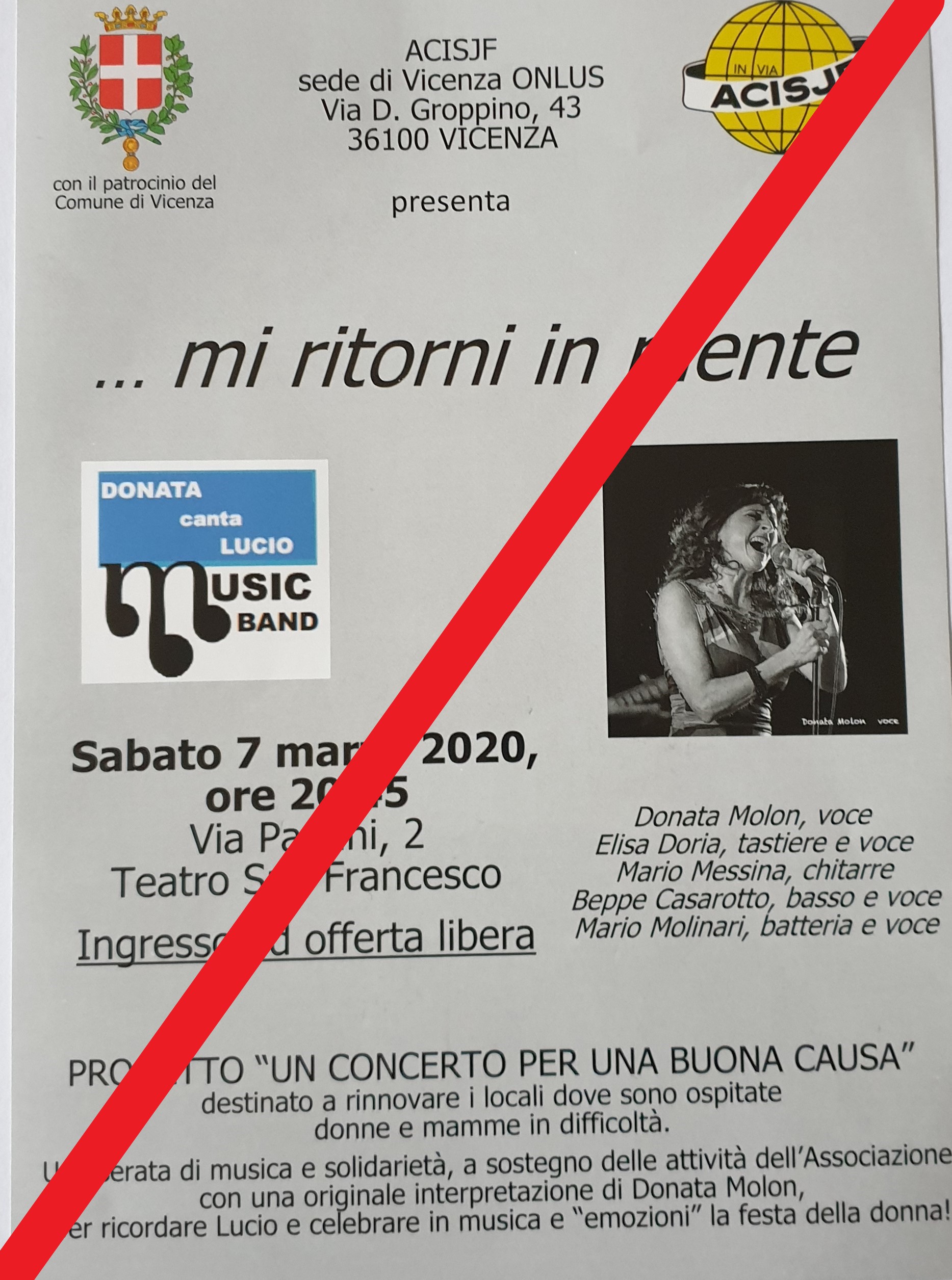 Al momento stai visualizzando Annullamento Concerto del 7 Marzo 2020