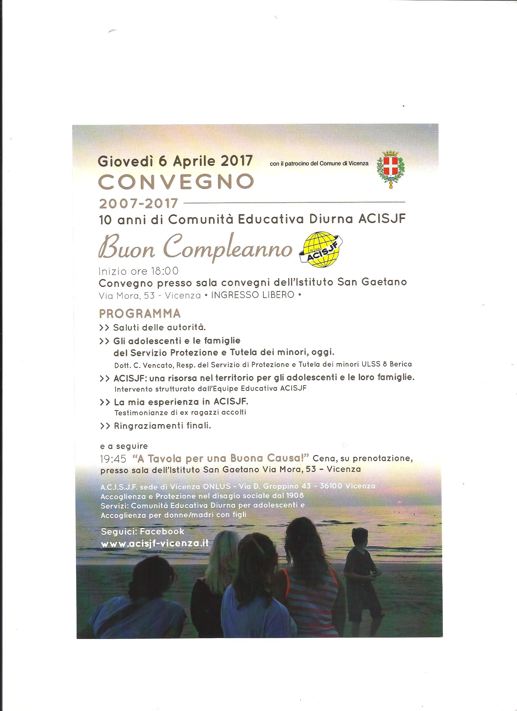 Al momento stai visualizzando 2007 – 2017 10 Anni di Comunità Educativa Diurna ACISJF