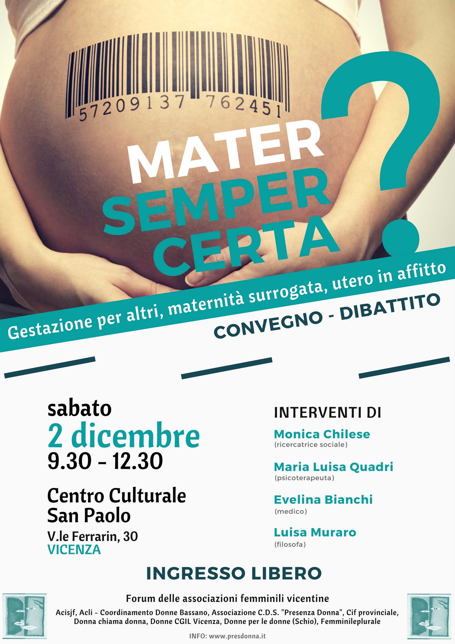 Al momento stai visualizzando Convegno “MATER SEMPER CERTA?” sulla maternita’ surrogata